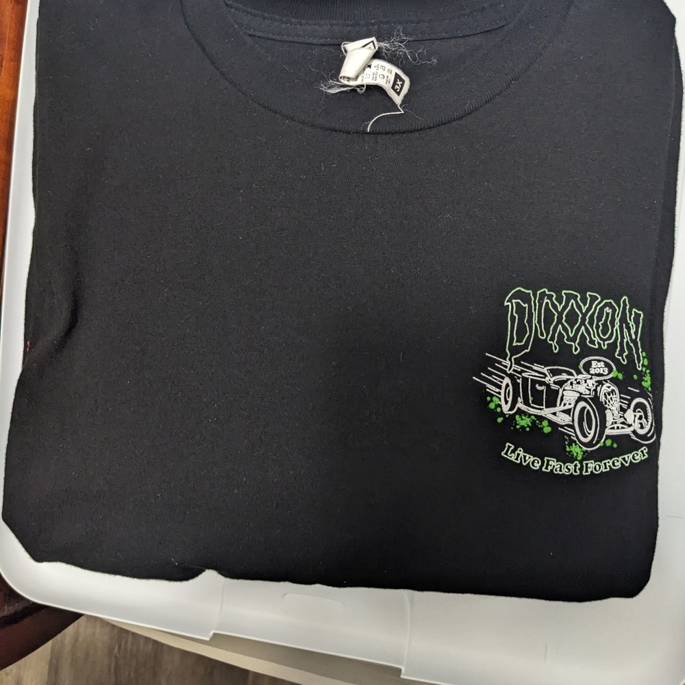 Black Graphic T-Shirt with Green Design